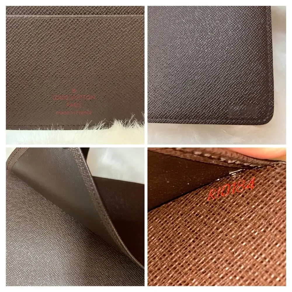 Louis Vuitton Damier Ebene MM Agenda Brown Ring Binder Planner Cover RI0184